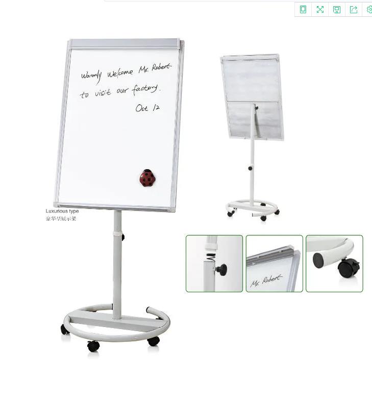 Office mobiel wit flip-over schildersezel verplaatsbaar whiteboard