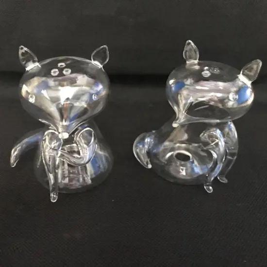 hand blown glass salt and pepper shaker