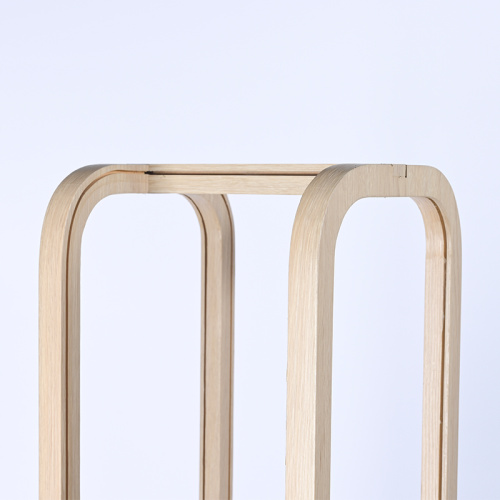 Elegant Wooden Display Shelf With Curved Edges