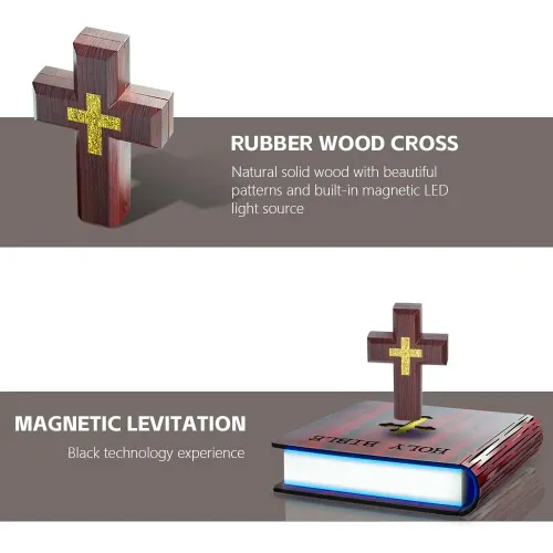 Святой ночной свет: магнитный левитирующий крест декор