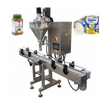 Linear Automatic Auger Milk Powder Coffee Powder Can Bottle Filling Machine