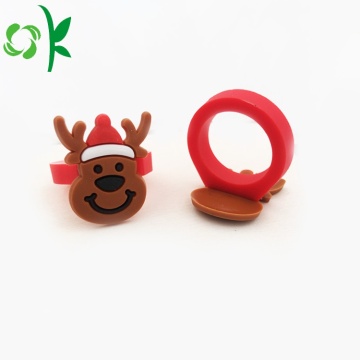 New Santa Claus Silicone Ring Christmas-gift Reindeer Rings