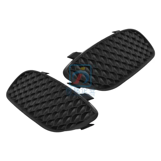 Black Side Bumper Fog Light Grill Cover for Mercedes-Benz A-Class