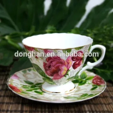 Donghan custom ceramic rose coffee cups
