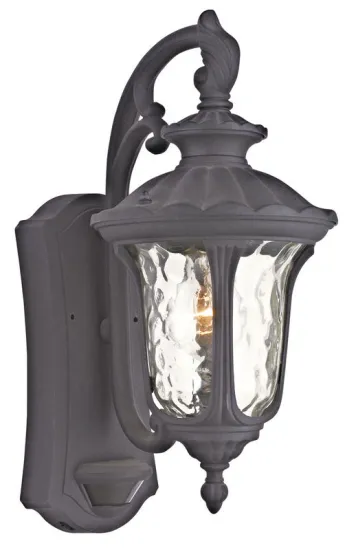 Ip 65 Black Outdoor Motion Sensor Lights Waterproof Glass Lamp