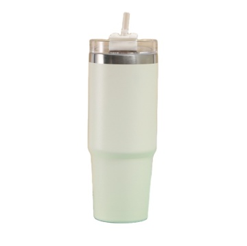 304 Stainless Steel Vacuum Mugs - Large Capacity 22oz & 32oz Insulated Cups with Straw for Cold Drinks & Ice Tea
