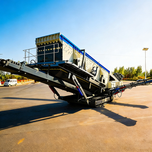 पोर्टेबल वाइब्रेटिंग स्क्रीन मोबाइल स्क्रीनिंग प्लांट