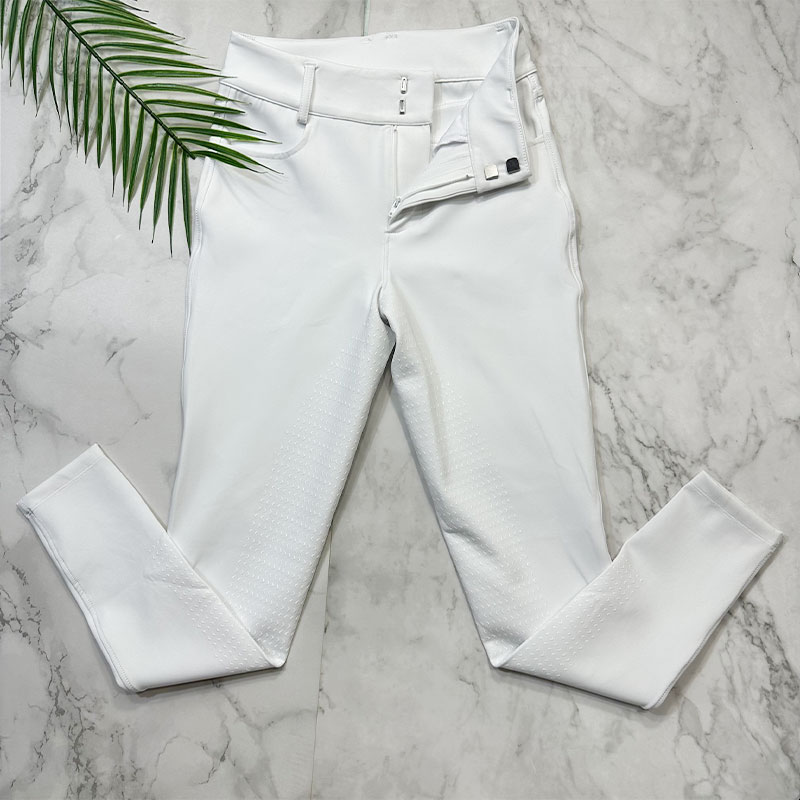 white high waist equestriian clothing