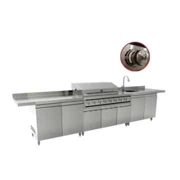 Popular Garden Barbecue Gas Outdoor Kitchen Cabinet for Friends Gathering