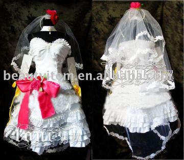 Miku Cosplay Costume (White Wedding Dress) from Vocaloid