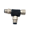 M12 T Connector Female to Male 4-pole