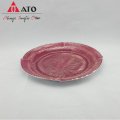 ATO round Clear embossed plate dinner charger plate