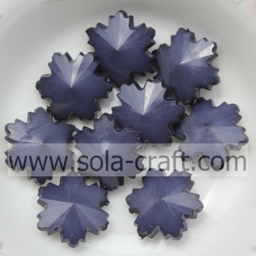 Fashion Jewelry Component Snowflake Crystal Glass Beads With Solid Black 14MM