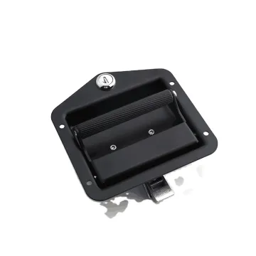 Steel Black Coated Trailer Toolbox Lock with Folding Handle and Panel Latch