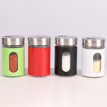 Wholesale Stainless Steel Glass BBQ Seasoning Jar Pepper Shaker