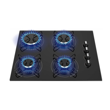 4 Burners Built-in Gas Cooktop with Tempered Glass and CE Certification
