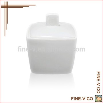 Square ceramic sugar pot