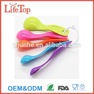 Easy to Read Mixed Colors Measuring Instrument Spoons, Set of 5