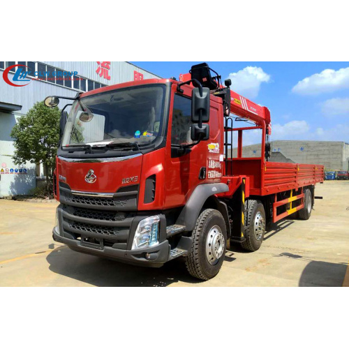 Dongfeng 10Tons Telescopic Boom Truck ติดเครน