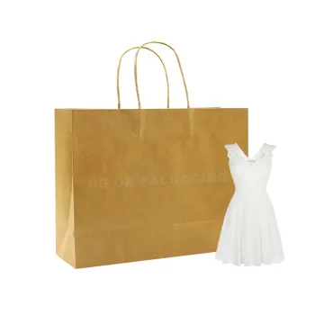 Custom Recycled Kraft Paper Shopping Bags with Logo