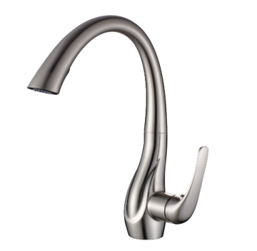 Wenzhou Feenice Brass Brush Nickel Pull Out Faucet for Kitchen Sink