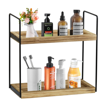Cadra de pie de 2 niveles para almacenamiento de baño y cocina