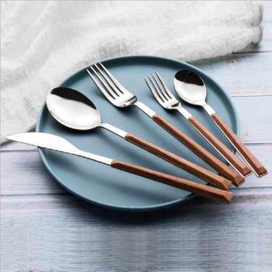 304 Imitation Wood Grain Stainless Steel Cutlery