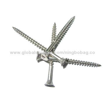 Square Drive Bugle Head Drywall Screws, Made of Stainless Steel