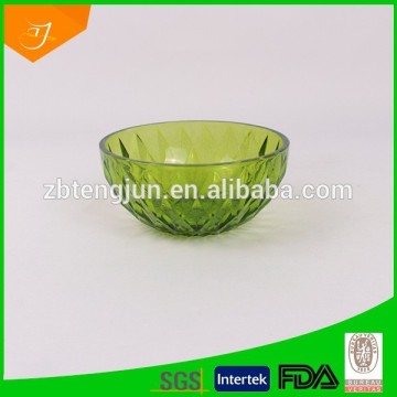 Custom logo Promotional Giveaway Present Glassware Bowl,Diamond Transparent Round Salad Bowl