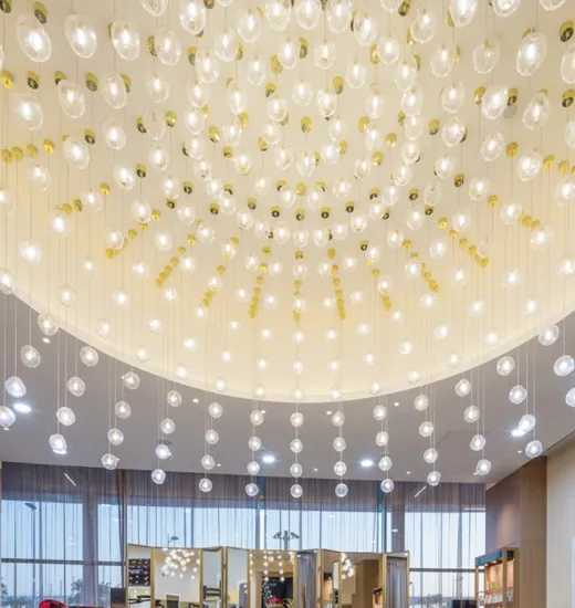 Custom pendant lights for hotel dining table