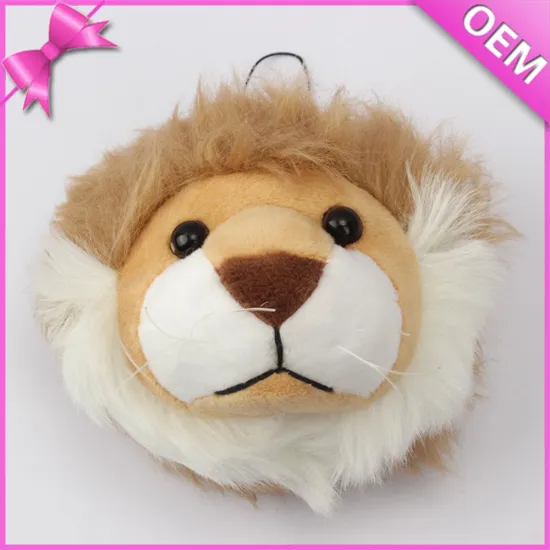 Custom plush lion head keychain,custom made plush toy