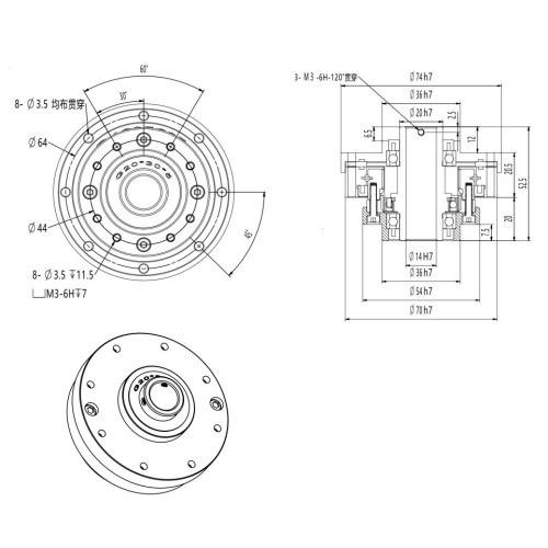 ตัวลดฮาร์มอนิกเพลากลวงสำหรับการใช้งานที่แม่นยำ