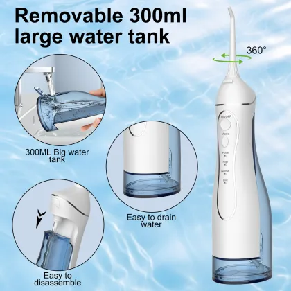 Water Flosser Dental Irrigator for Teeth and Braces - Cordless Water Floss
