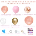Peach and Gold Balloon Arch dan Garland Kit