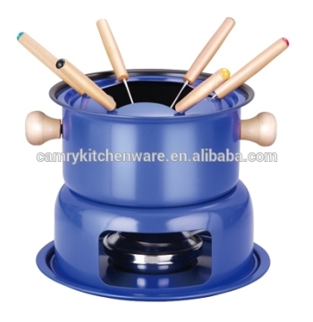 carbon steel fondue set