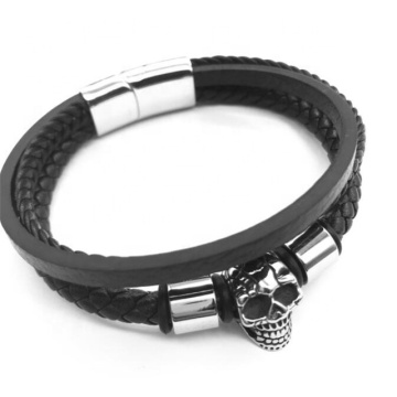 Yiwu Aceon Velle Stainless Steel Leather Charm Bracelet