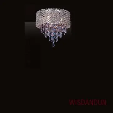 Crystal Mental Round Ceiling Lamp