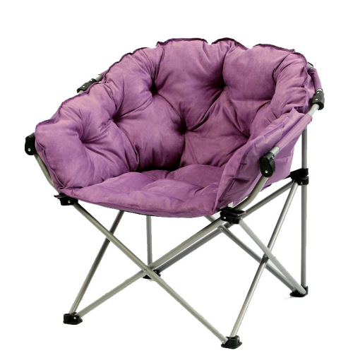 Silla de luna espesada de algodón plegable al aire libre Portable de ocio de ocio para acampar Sofá perezoso silla redonda grande