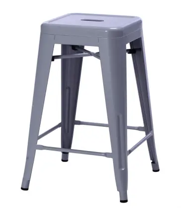 vintage bistro industrial metal bar chairs