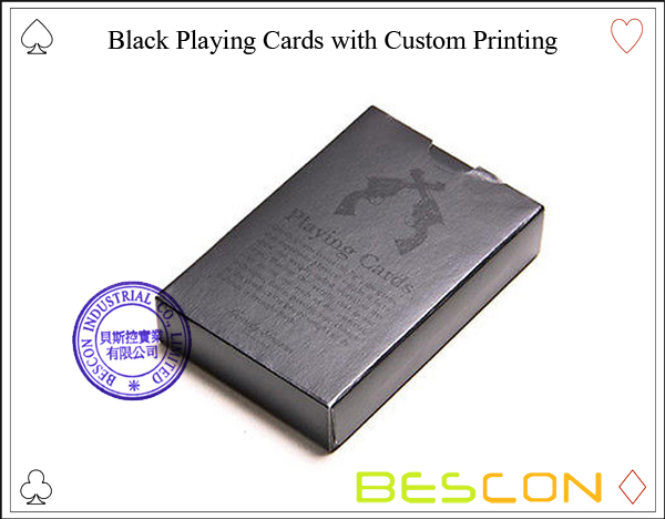 Black Playing Cards with Custom Printing-2