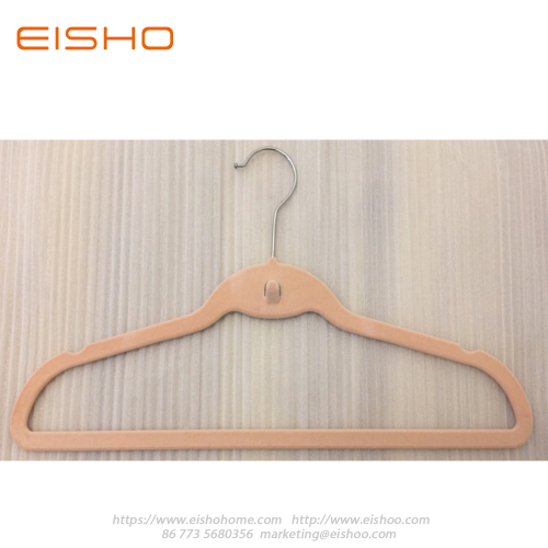 Dusty Rose Velvet Coat Hanger With Tie Hook