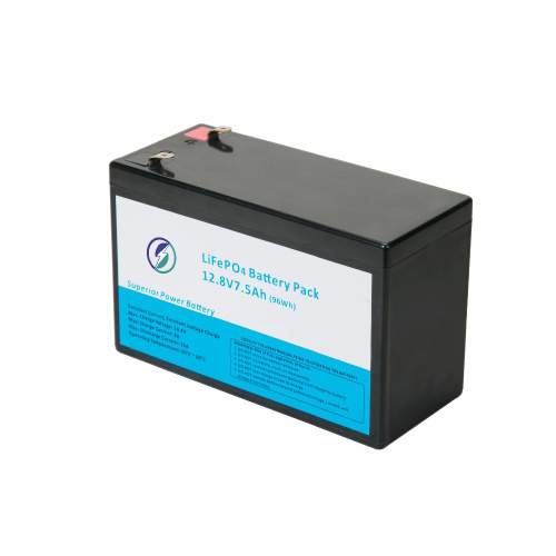 12v 7.5Ah high safety lithium battery