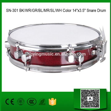 SN-301 BK/WR/GR/BL/MR/SL/WH Color 14" x3.5" Snare Drum