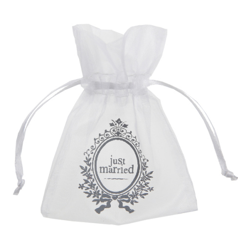 Jewelry custom logo organza gift bag