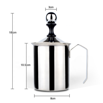 Super-Recommended Stainless Steel Hand-Operated Milk Bubble Coffee Brewer