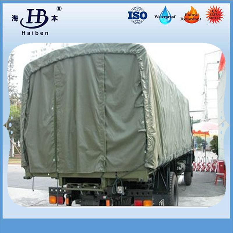 Organic silicon coated waterproof canvas tarpaulin for truck cover
