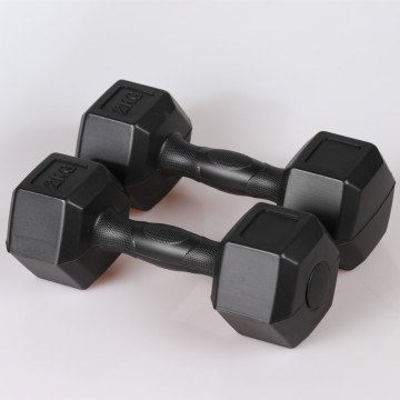 In Stock Plastic Dumbbells Sand Filled Hex Dumbbells for Gym/Home Exercise