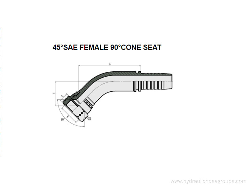 45° SAE Female 90° Cone Seat 27841