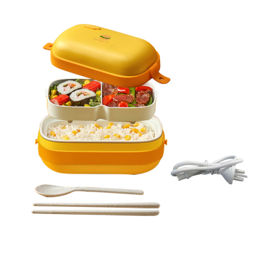 2-in-1 Electric Lunch Box: Cook Rice and Heat Meals Simultaneously