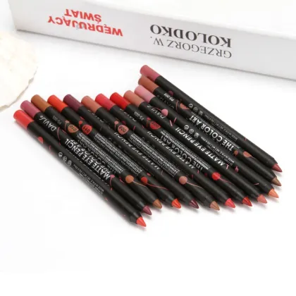 Colorful Waterproof Lip Liner & Long-Lasting Lipstick Pen Eyeliner for Beauty Makeup